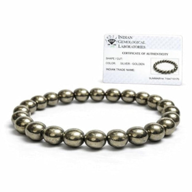 Natural Raw Pyrite Bracelet | Pyrite for Wealth, Helps to solve Financial Problems & Protection