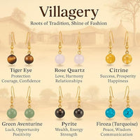 Natural Healing Crystal Drop Earrings